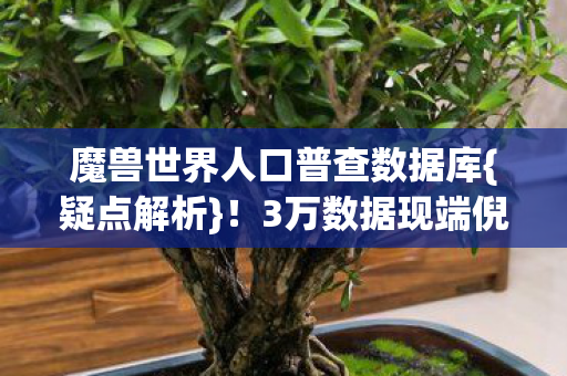 魔兽世界人口普查数据库图片