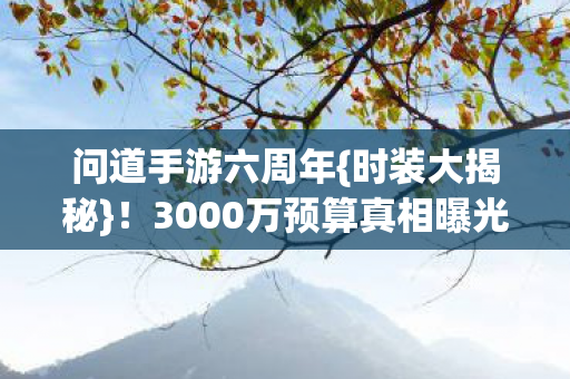 3000万预算真相曝光图片