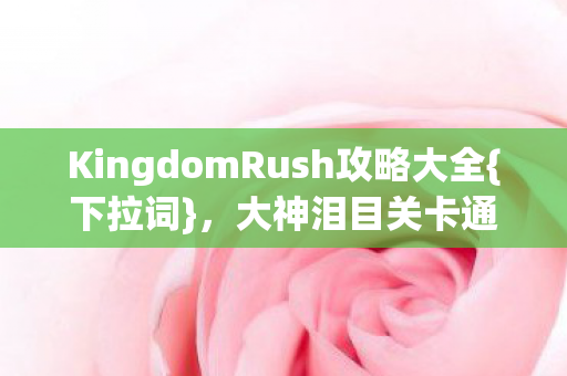 KingdomRush攻略大全图片