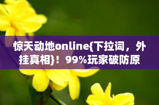 惊天动地online图片