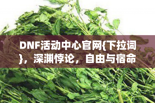 DNF活动中心官网{下拉词},深渊悖论,自由与宿命如何抉择? DNF活动中心官网{下拉词},深渊悖论,自由与宿命如何抉择?