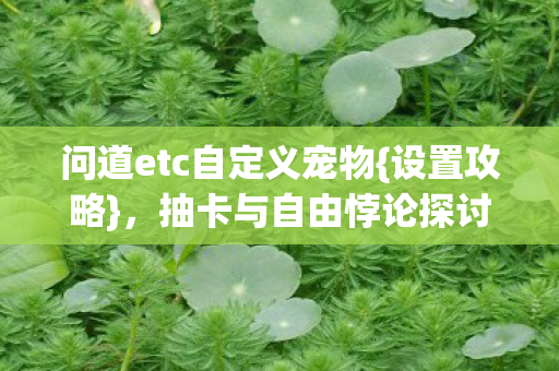 问道etc自定义宠物图片
