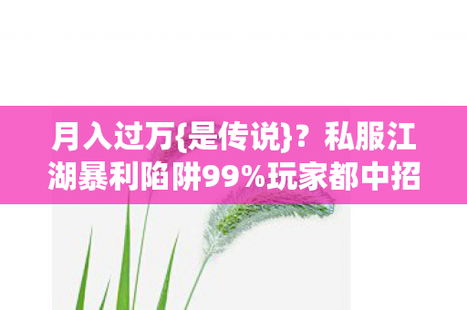 私服江湖暴利陷阱99图片