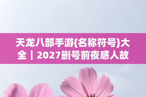 2027删号前夜感人故事图片