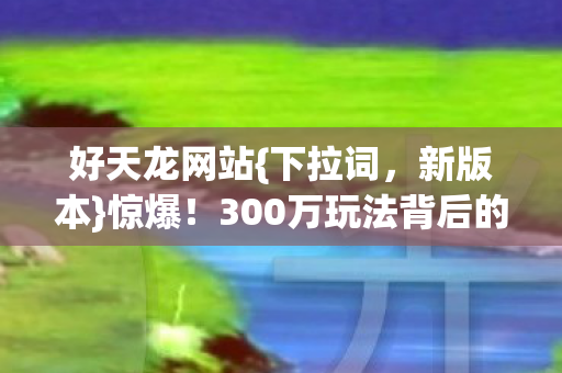 300万玩法背后的隐情图片