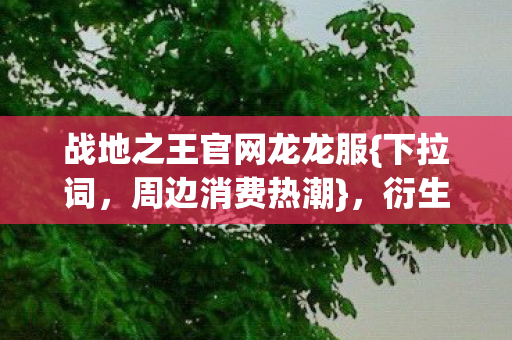 战地之王官网龙龙服{下拉词,周边消费热潮},衍生数破圈引热议 战地之王官网龙龙服{下拉词,周边消费热潮},衍生数破圈引热议