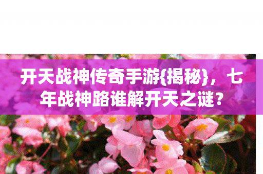 七年战神路谁解开天之谜图片