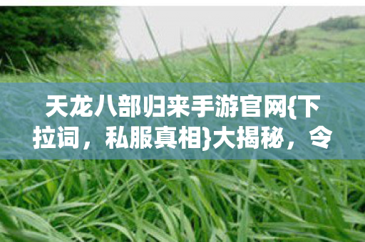 天龙八部归来手游官网图片