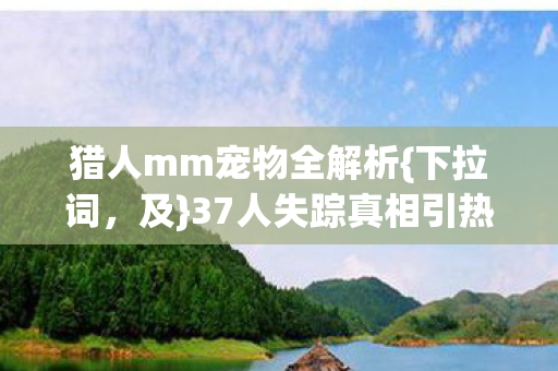 37人失踪真相引热议图片