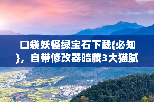 自带修改器暗藏3大猫腻图片