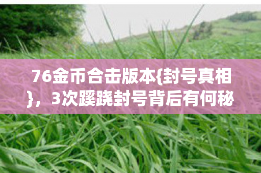 76金币合击版本{封号真相},3次蹊跷封号背后有何秘密? 76金币合击版本{封号真相},3次蹊跷封号背后有何秘密?