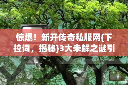 3大未解之谜引玩家热议图片