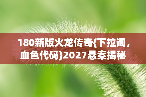 180新版火龙传奇图片