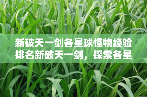 新破天一剑各星球怪物经验排名新破天一剑,探索各星球的神秘怪物,新破天一剑,揭秘各星球怪物经验排名 新破天一剑各星球怪物经验排名新破天一剑,探索各星球的神秘怪物,新破天一剑,揭秘各星球怪物经验排名
