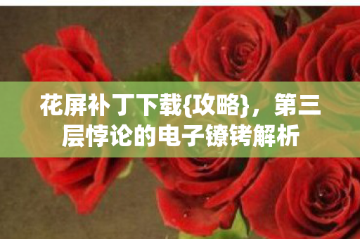 第三层悖论的电子镣铐解析图片