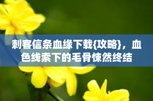 血色线索下的毛骨悚然终结图片