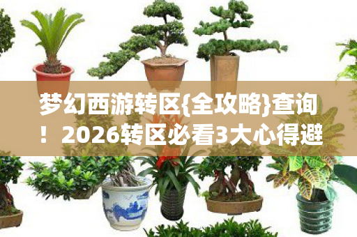 2026转区必看3大心得避坑图片