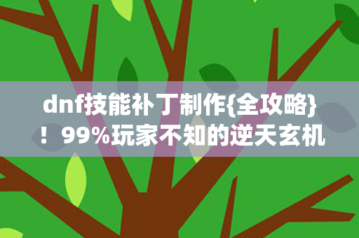dnf技能补丁制作图片