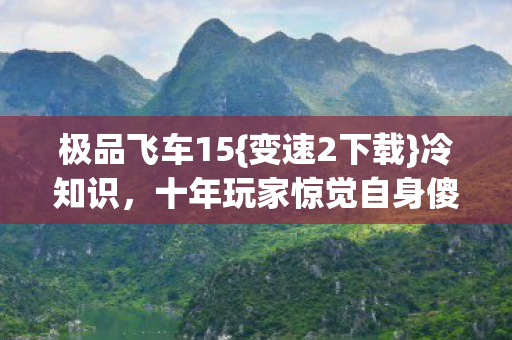 十年玩家惊觉自身傻图片