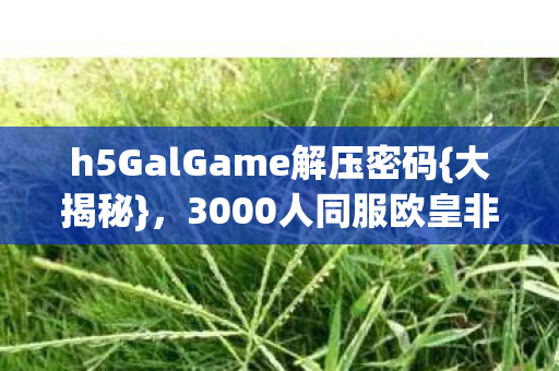 h5GalGame解压密码图片