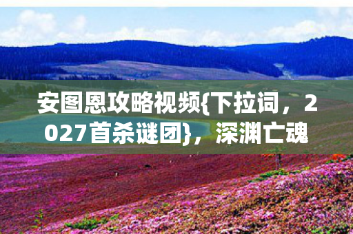 2027首杀谜团图片