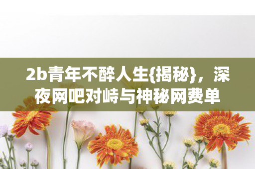 2b青年不醉人生{揭秘},深夜网吧对峙与神秘网费单 2b青年不醉人生{揭秘},深夜网吧对峙与神秘网费单
