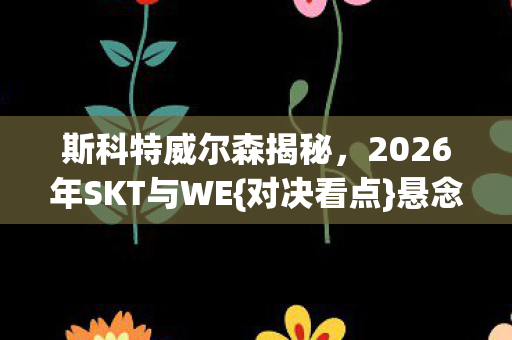 2026年SKT与WE图片