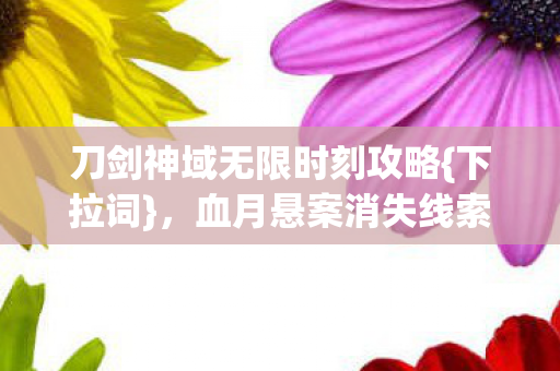 刀剑神域无限时刻攻略图片
