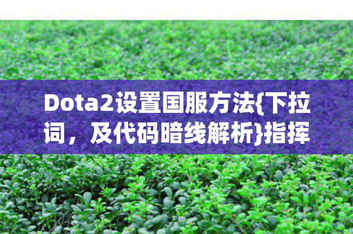 Dota2设置国服方法图片