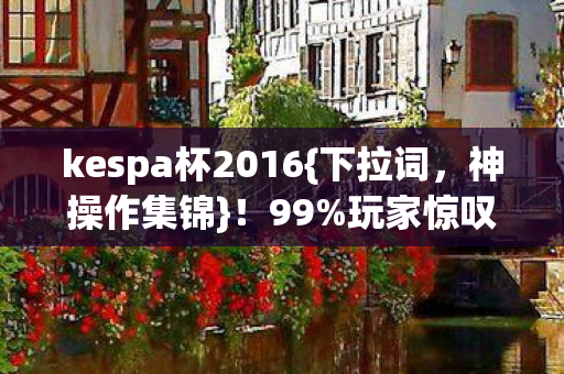 kespa杯2016图片