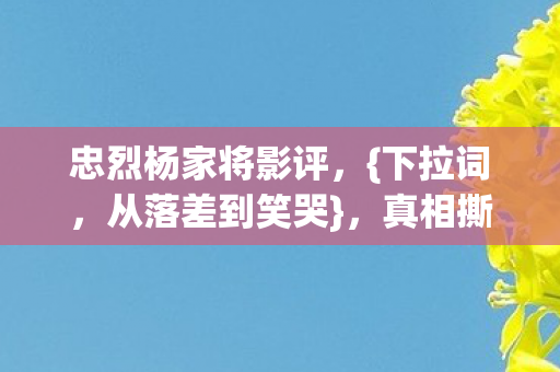 忠烈杨家将影评图片