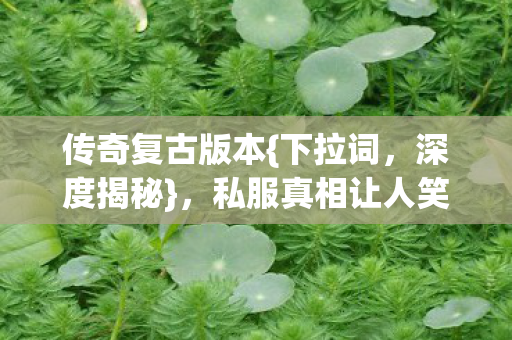 私服真相让人笑着哭图片