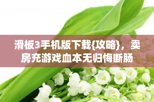 滑板3手机版下载{攻略}，卖房充游戏血本无归悔断肠