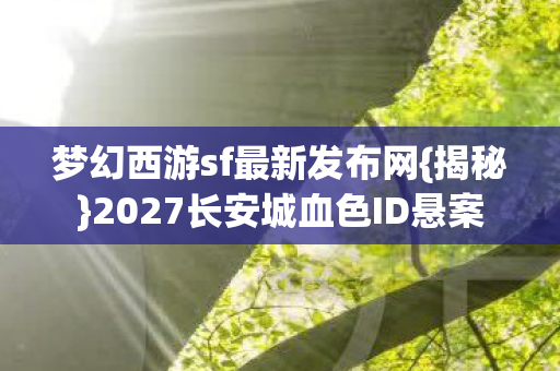 2027长安城血色ID悬案图片