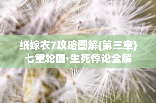 纸嫁衣7攻略图解图片