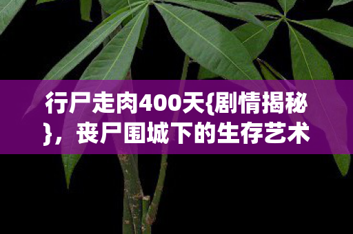 行尸走肉400天{剧情揭秘}，丧尸围城下的生存艺术与新生
