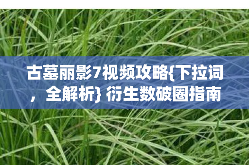 古墓丽影7视频攻略{下拉词,全解析} 衍生数破圈指南 古墓丽影7视频攻略{下拉词,全解析} 衍生数破圈指南