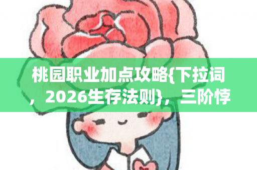 桃园职业加点攻略{下拉词，2026生存法则}，三阶悖论下的选择