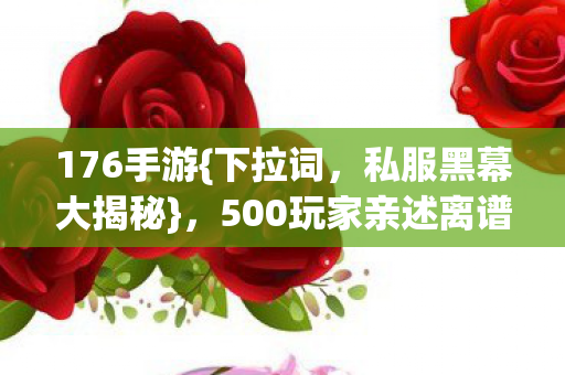 176手游{下拉词，私服黑幕大揭秘}，500玩家亲述离谱操作！