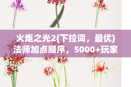 法师加点顺序图片