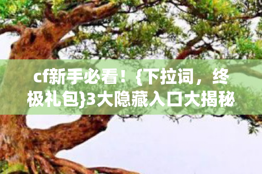 cf新手必看！{下拉词，终极礼包}3大隐藏入口大揭秘