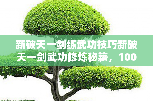 新破天一剑练武功技巧新破天一剑武功修炼秘籍,100%成功的秘诀,新破天一剑,武功修炼秘籍与100%成功秘诀 新破天一剑练武功技巧新破天一剑武功修炼秘籍,100%成功的秘诀,新破天一剑,武功修炼秘籍与100%成功秘诀