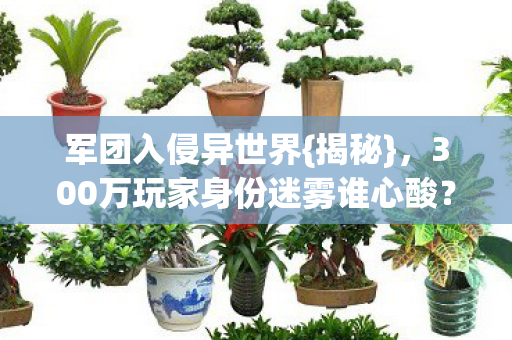 军团入侵异世界{揭秘},300万玩家身份迷雾谁心酸? 军团入侵异世界{揭秘},300万玩家身份迷雾谁心酸?