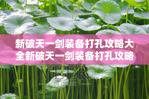 新破天一剑装备打孔攻略大全新破天一剑装备打孔攻略，新破天一剑装备打孔攻略全解析