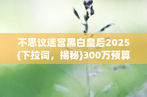 不思议迷宫黑白皇后2025{下拉词，揭秘}300万预算隐情