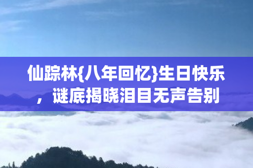 仙踪林{八年回忆}生日快乐,谜底揭晓泪目无声告别 仙踪林{八年回忆}生日快乐,谜底揭晓泪目无声告别