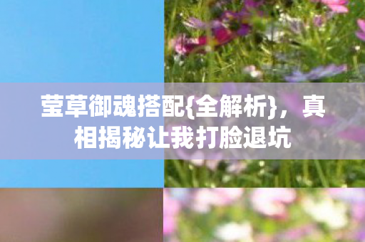 莹草御魂搭配{全解析}，真相揭秘让我打脸退坑