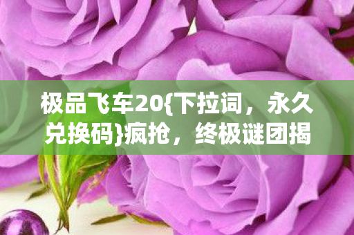 极品飞车20{下拉词,永久兑换码}疯抢,终极谜团揭秘! 极品飞车20{下拉词,永久兑换码}疯抢,终极谜团揭秘!