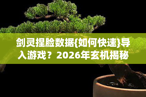 剑灵捏脸数据{如何快速}导入游戏?2026年玄机揭秘 剑灵捏脸数据{如何快速}导入游戏?2026年玄机揭秘