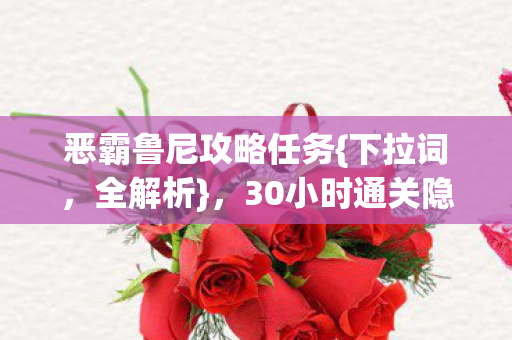 30小时通关隐藏技巧图片